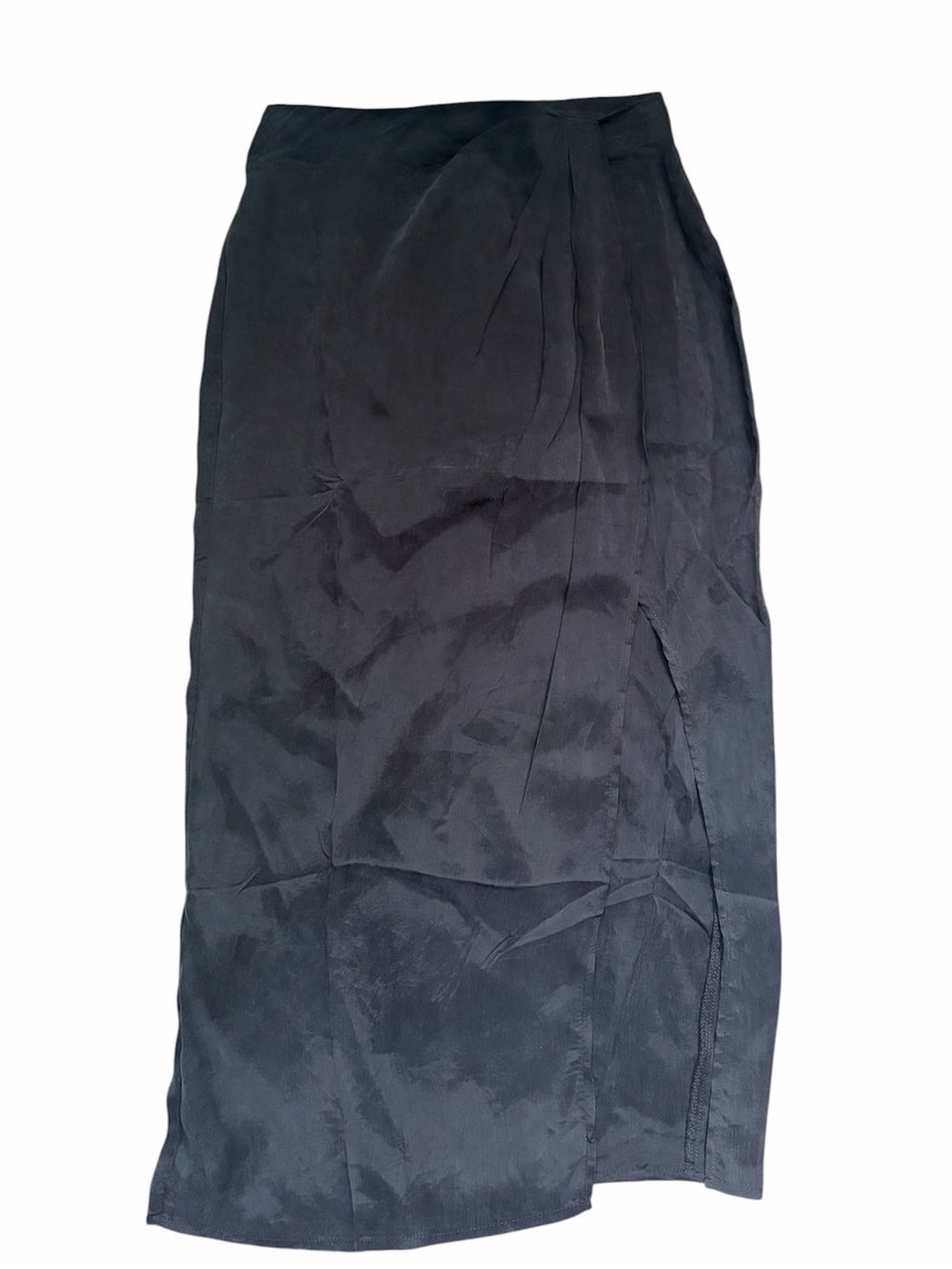 NWT Mango Black Midi Skirt with Side Slit Size 2